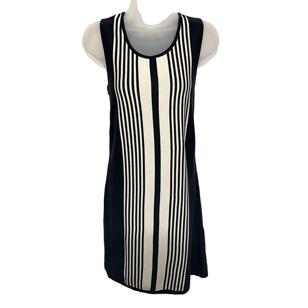 New Tommy Hilfiger Women Dress M Navy White Silk Cotton Stripe Nautical Coastal